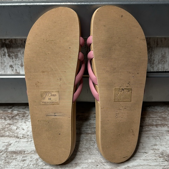 J. Crew Cream & Pink Slides Women’s Sz 10 - Picture 11 of 11